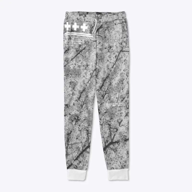 Grey Sakura Sweat Pants